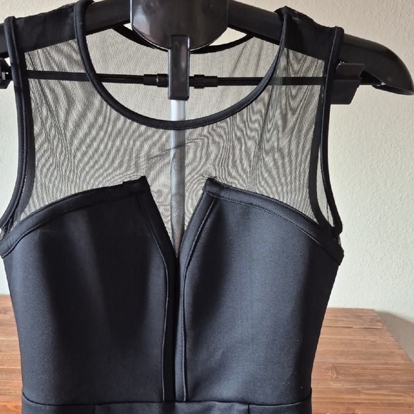 Enfocus Studio Black Plunge Sheath Midi Dress - Picture 2 of 3